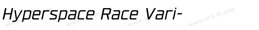 Hyperspace Race Vari字体转换